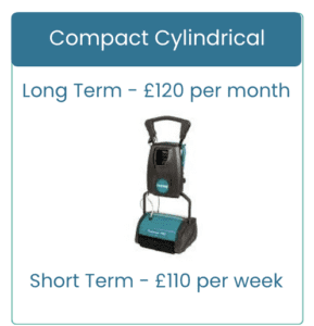 compact cylindrical Scrubber Dryer for Hire