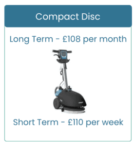 Compact Disc Scrubber Dryer for Hire