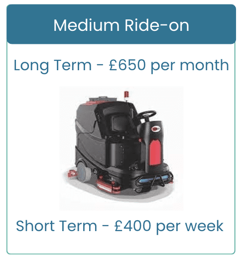 medium ride-on scrubber dryer hire