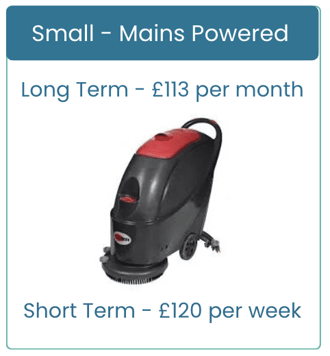small mains powered commercial scrubber dryer cleaning machine