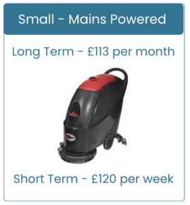 small mains powered commercial scrubber dryer cleaning machine